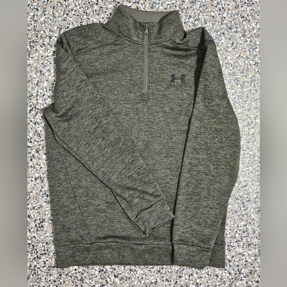 Under Armour Olive Green Quarter-Zip Pullover - Picture 2 of 5